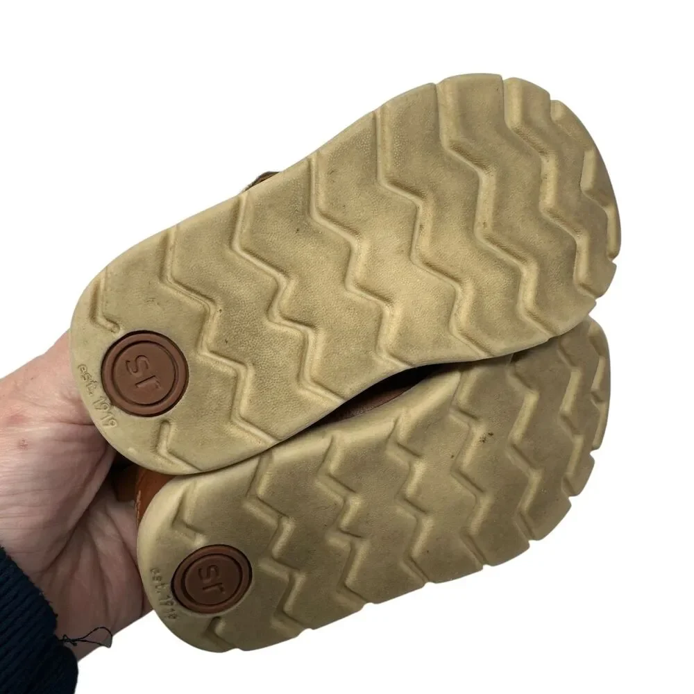 Stride Rite Brown Betty Sue Pleather Machine Washable‎ Mary Janes Hook & Loop 6M